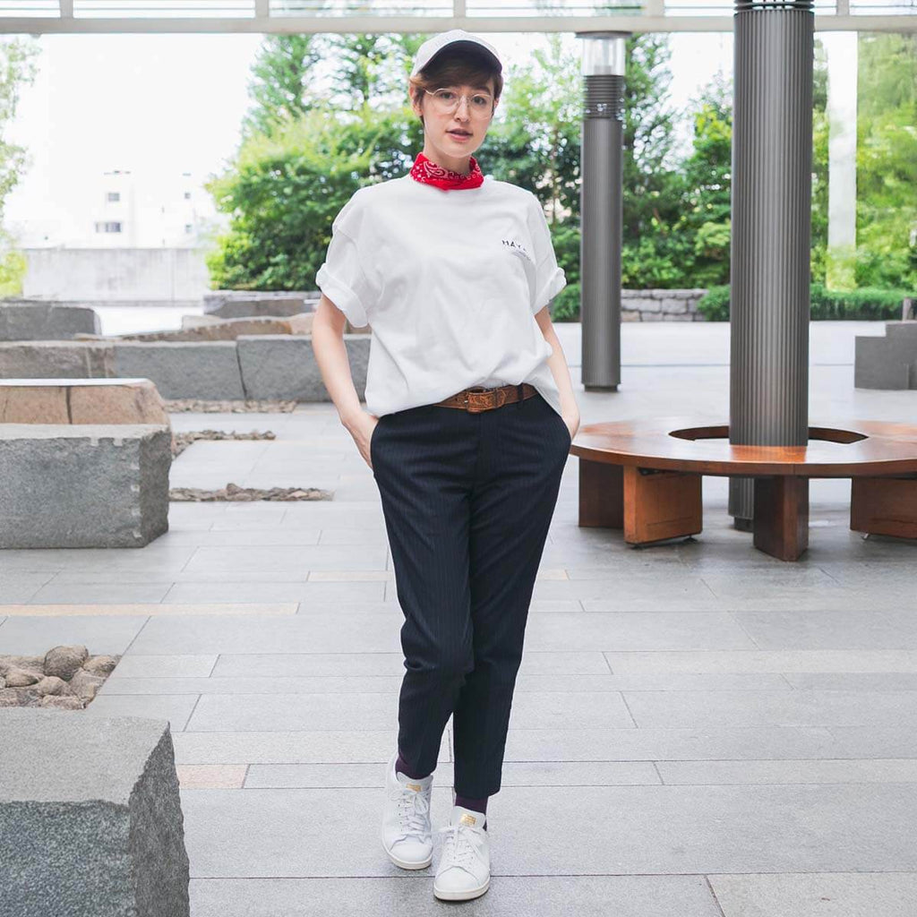 女性モデル（170cm）はXLサイズを着用しております。
