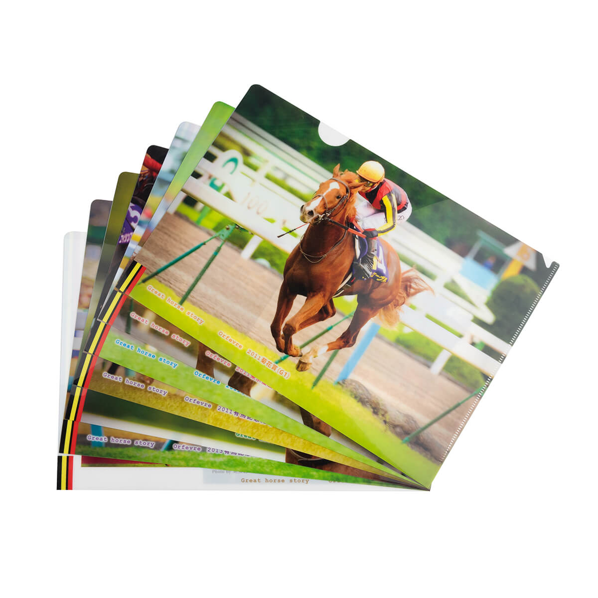 クリアファイル オルフェーヴル 7枚セット「引退記念」 - 競馬グッズの